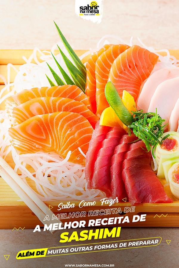 poste no pinterest esta imagem de receita de sashimi