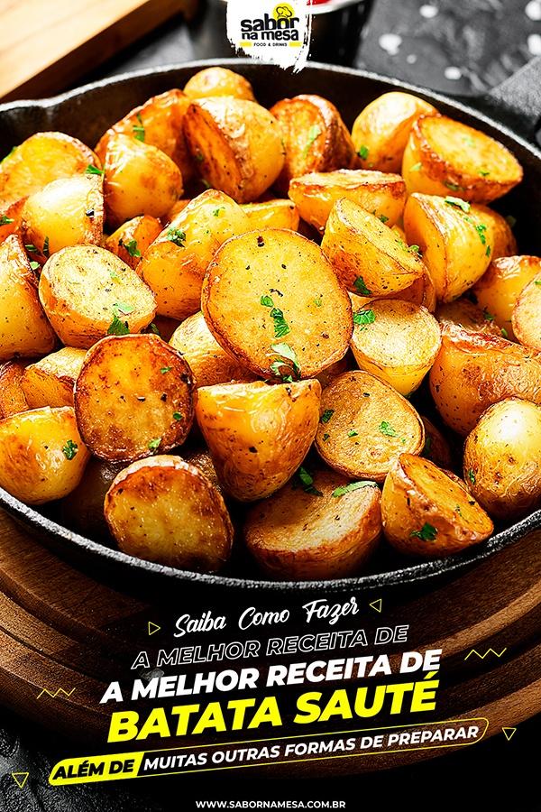 poste no pinterest esta imagem de receita de batata-saute