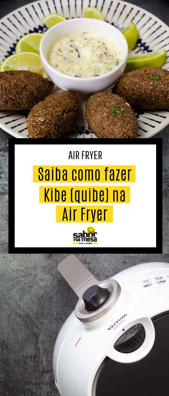 Receita de Kibe (quibe) feita na Air Fryer - Fritadeira Elétrica Sem Óleo