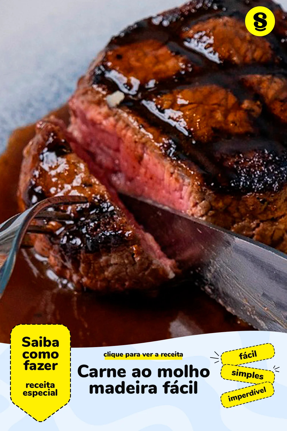 Receita de carne ao molho madeira