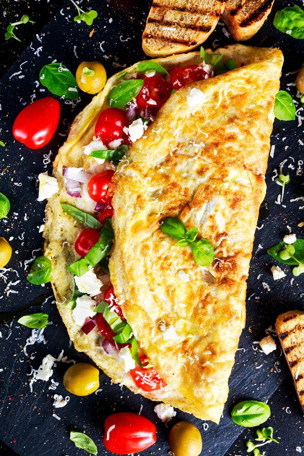 poste no pinterest esta imagem de receita de omelete-recheado