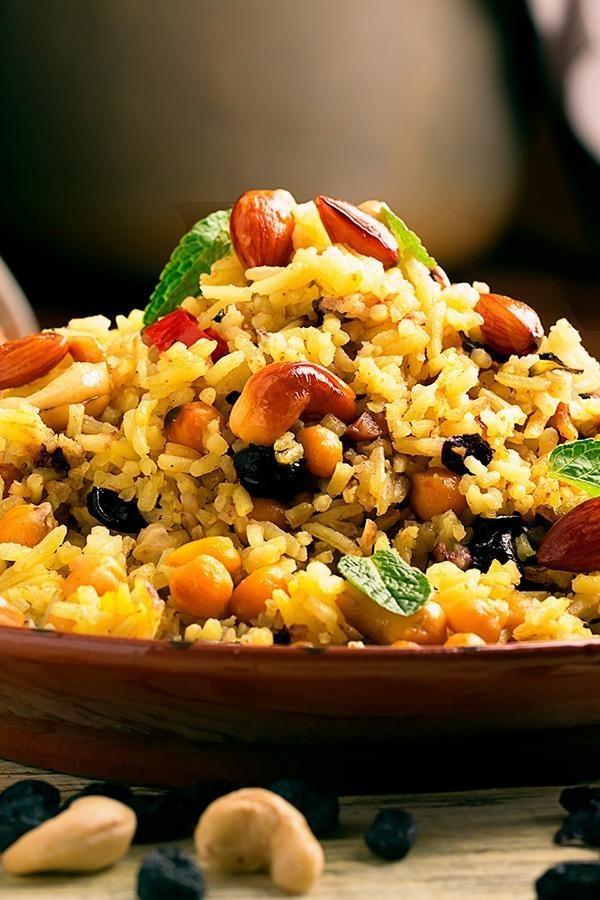 poste no pinterest esta imagem de receita de arroz com amêndoas