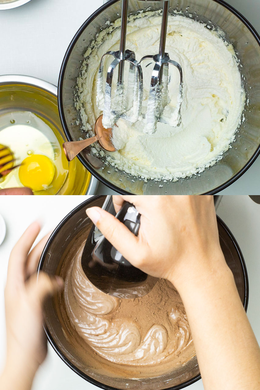 preparando a massa do cupcake na air fryer