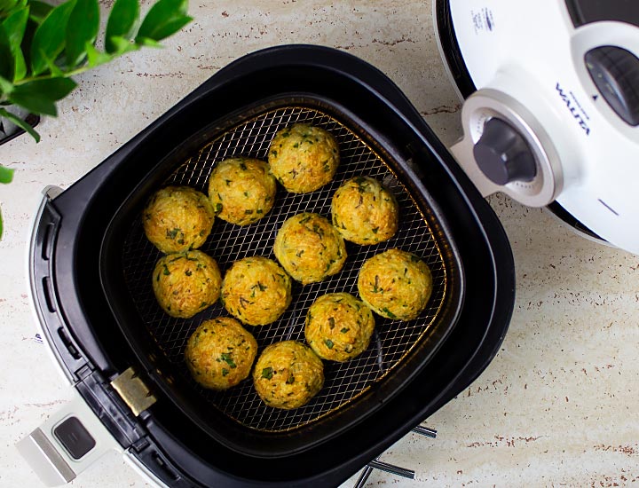 receita frita no centro da air fryer