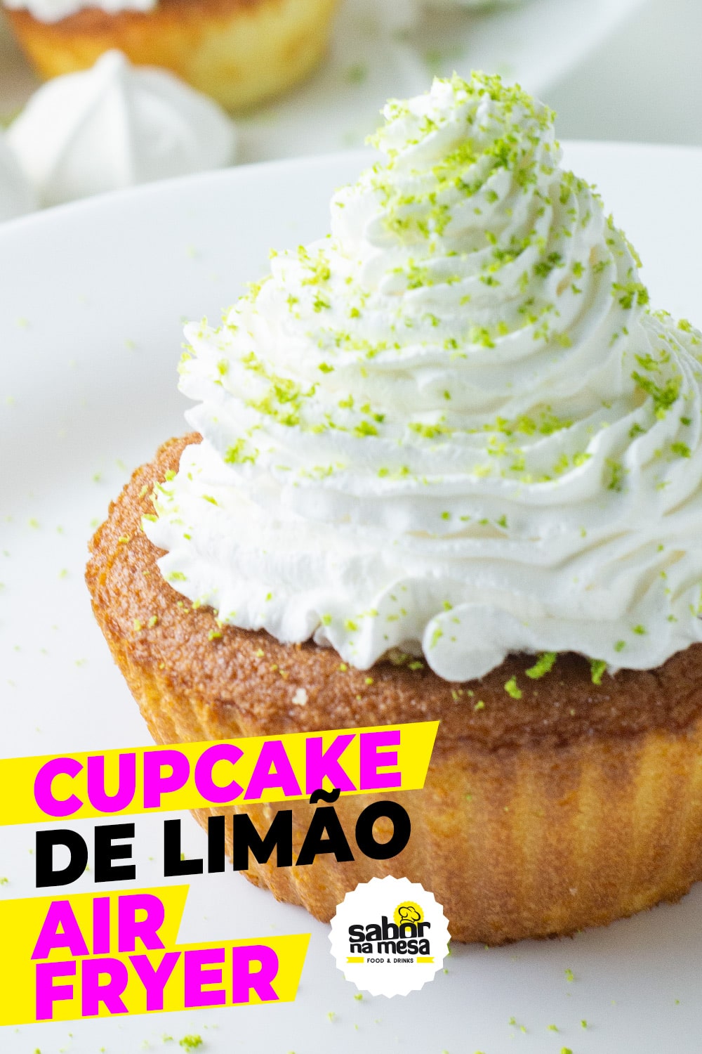 imagem do cupcake de limão para compartilhar no pinterest