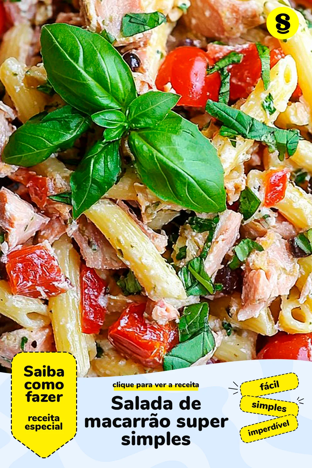 Receita de salada de macarrão