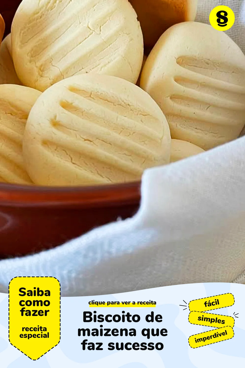 Receita de biscoito de maizena