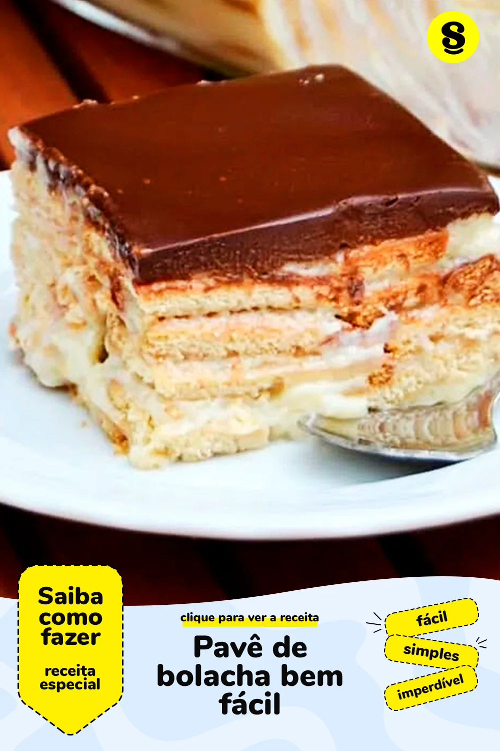 Receita de pavê de bolacha
