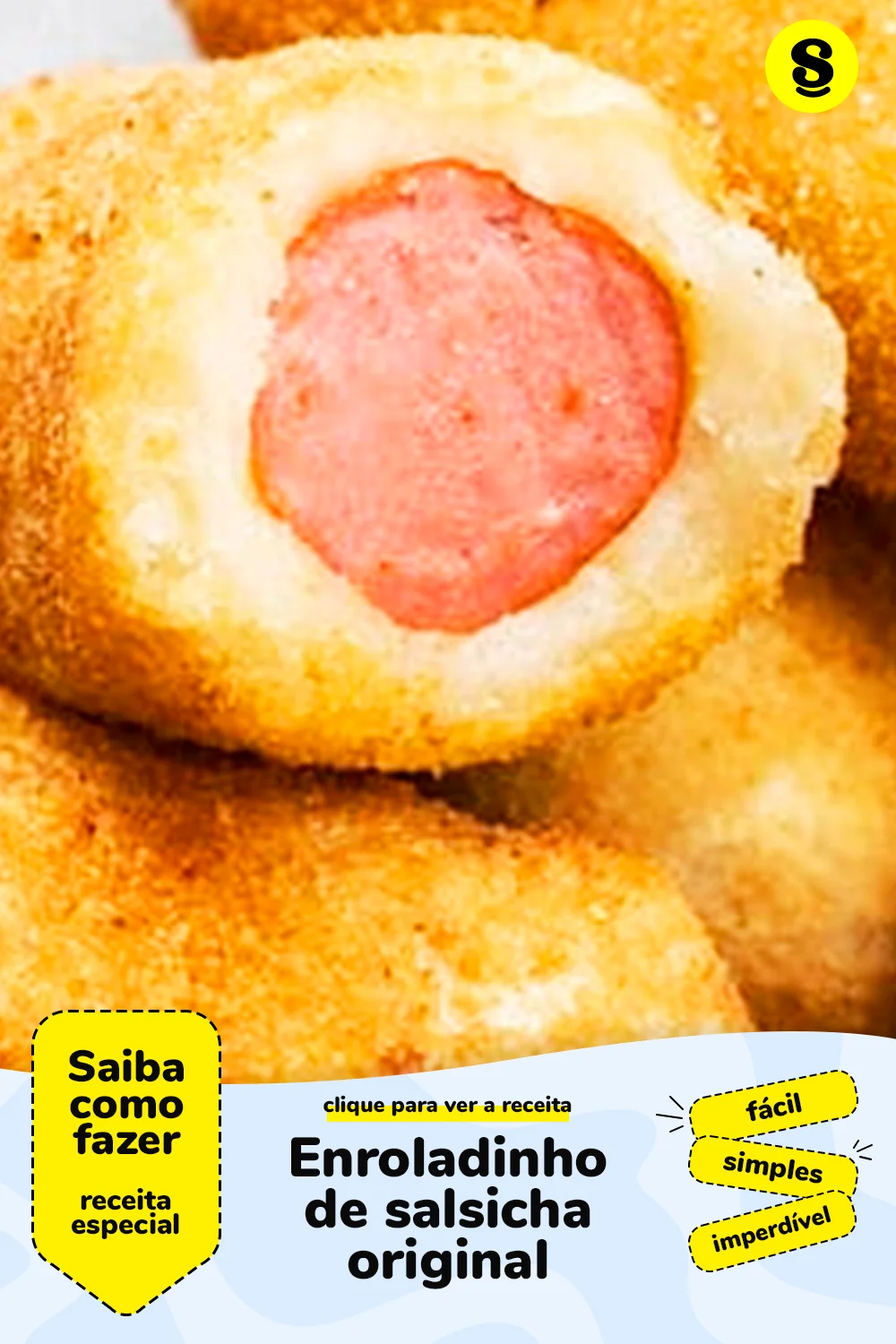 Receita de enroladinho de salsicha