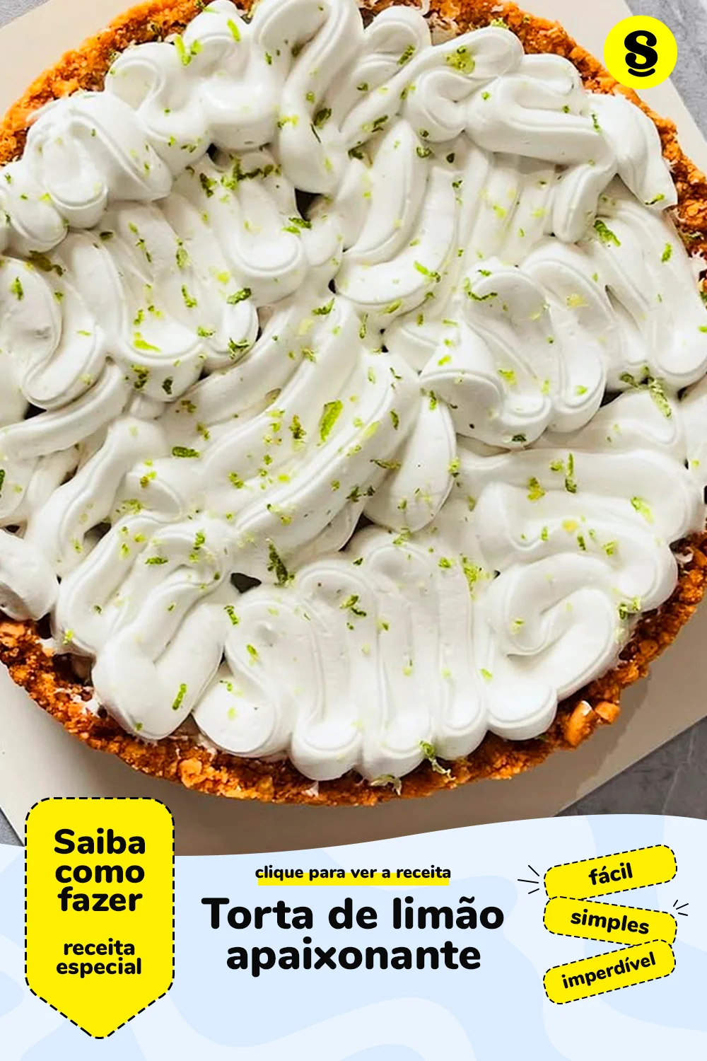 Receita de torta de limão