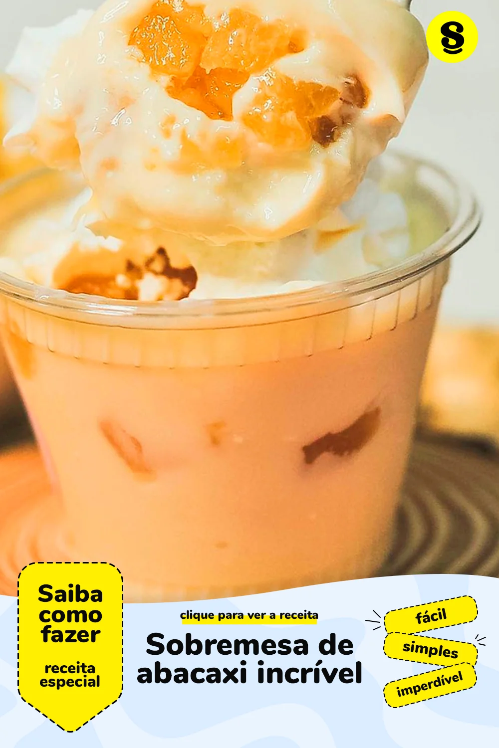 Receita de sobremesa de abacaxi