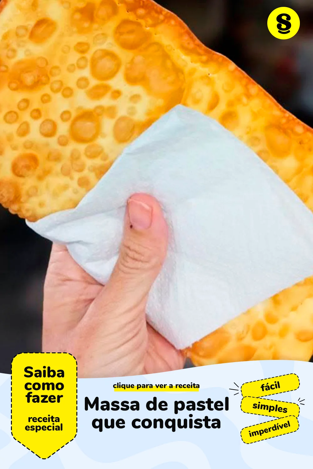Receita de massa de pastel