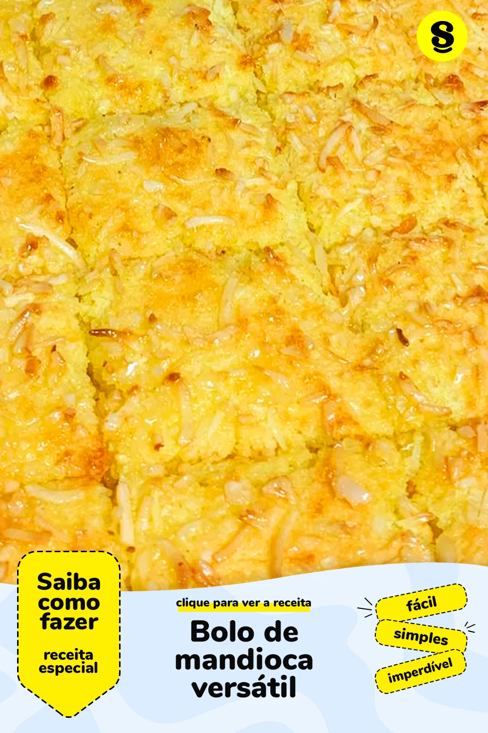 Receita de bolo de mandioca