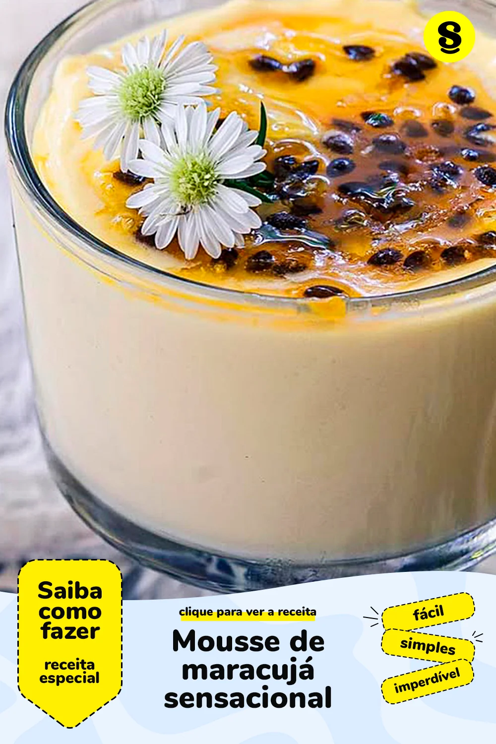 Receita de mousse de maracujá