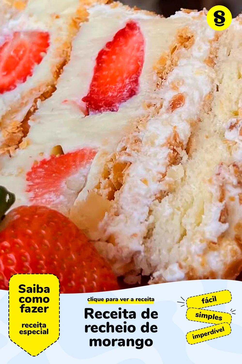 Receita de recheio de morango
