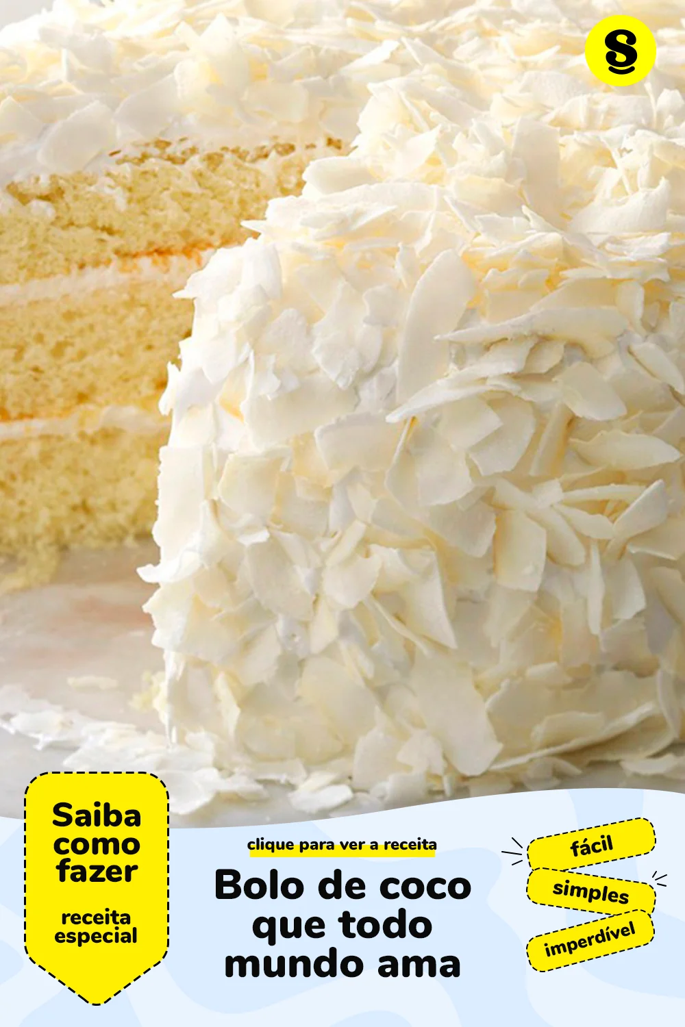 Receita de bolo de coco