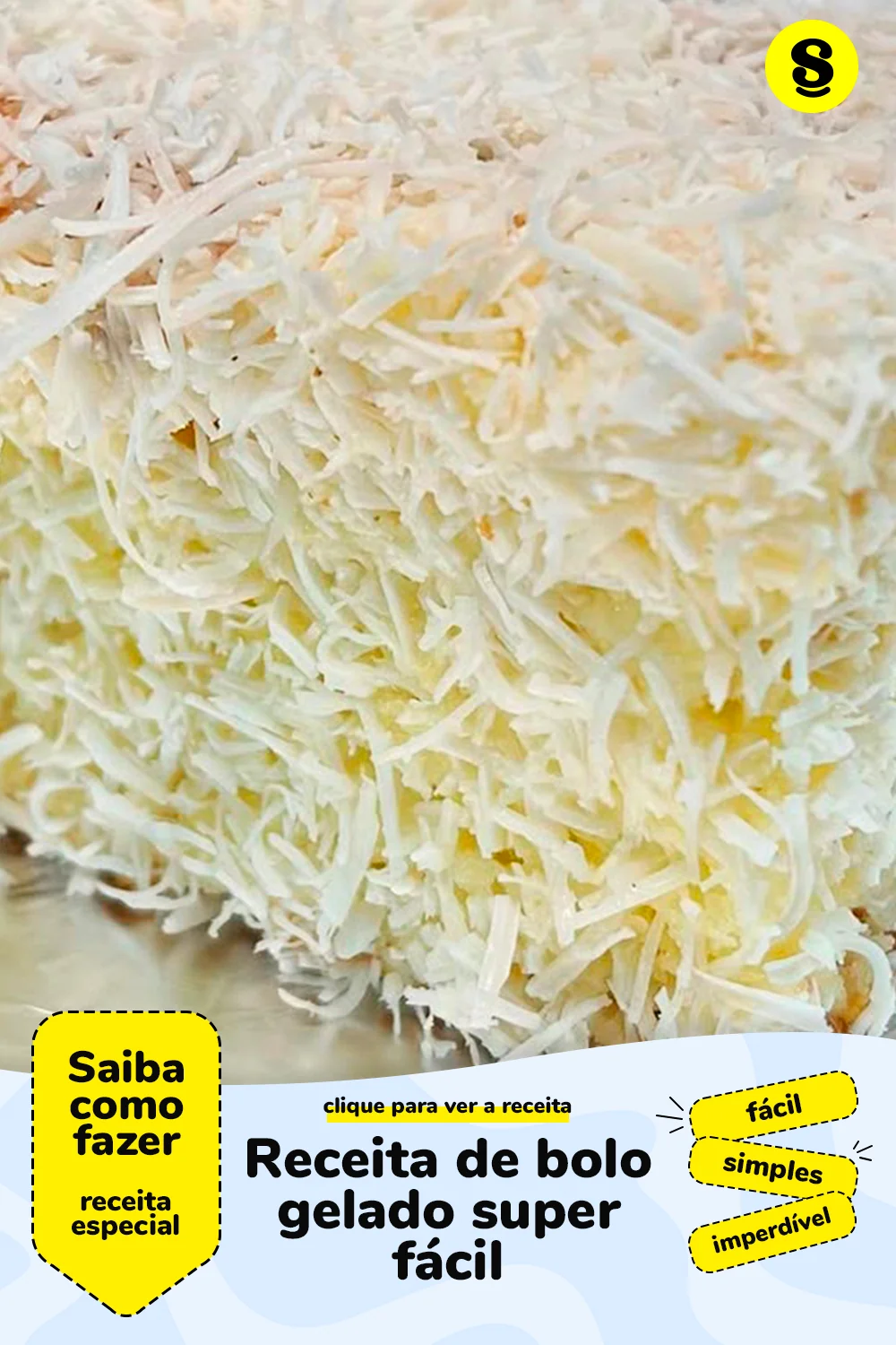 Receita de bolo gelado