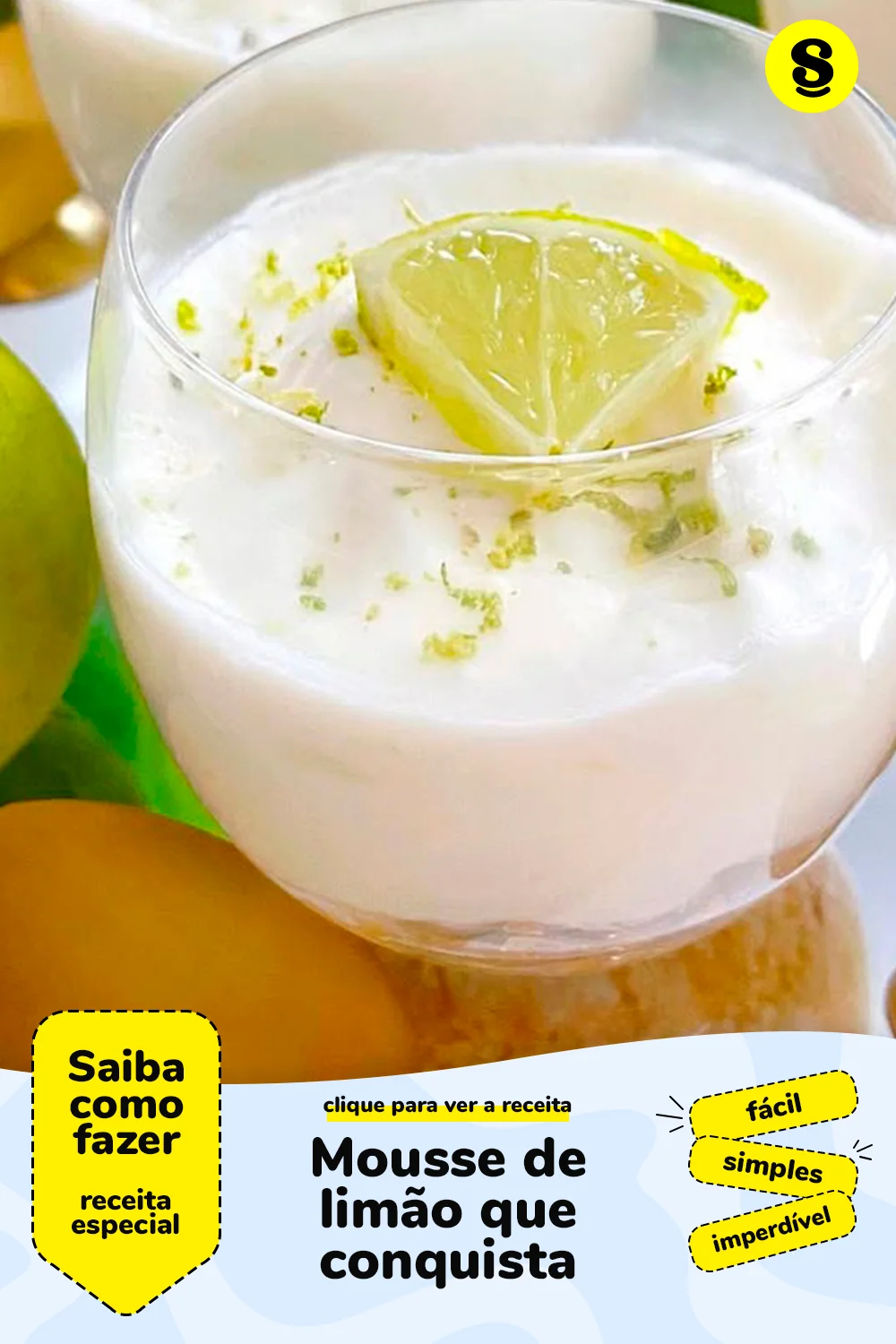 Receita de mousse de limão