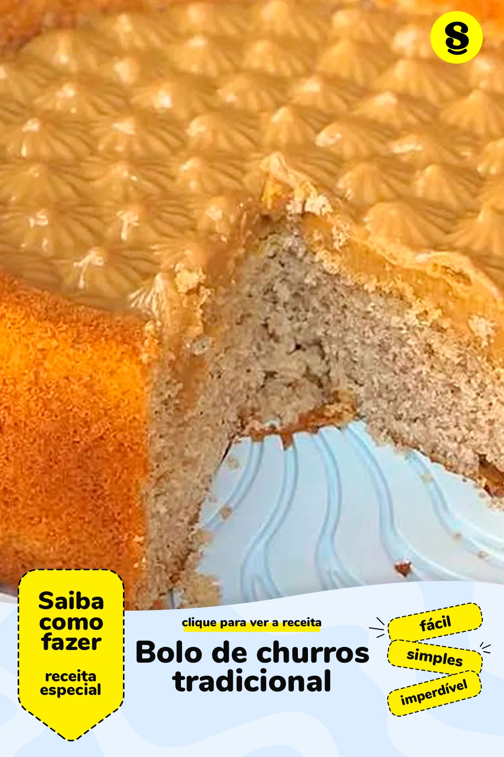 Receita de bolo de churros