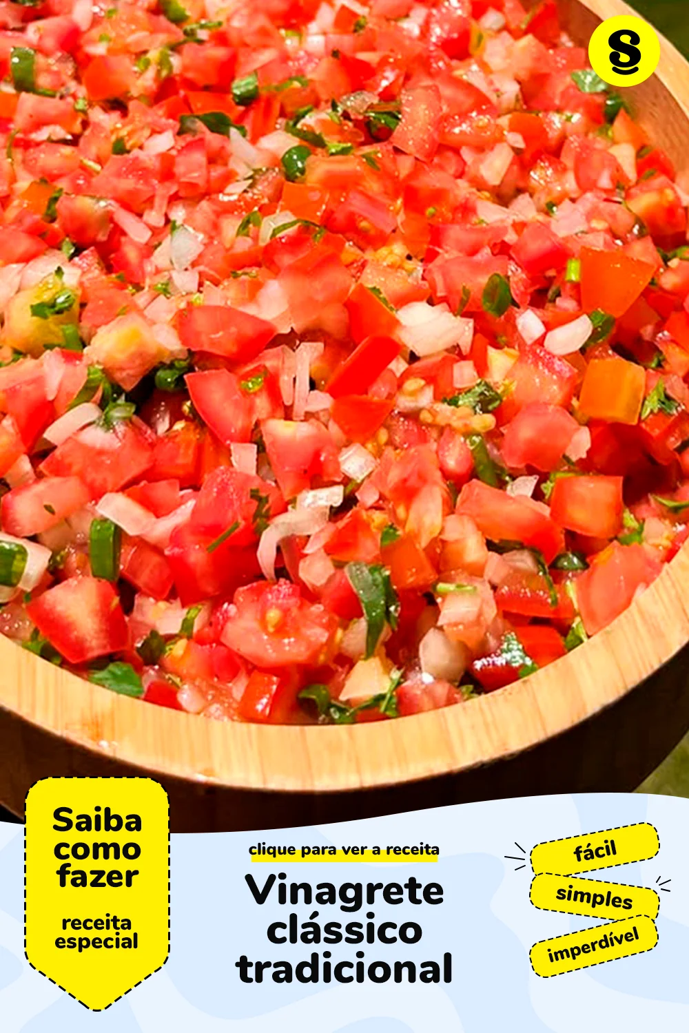 Receita de vinagrete clássico