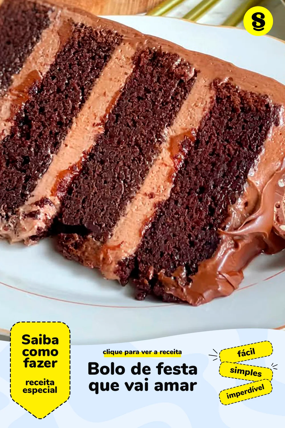 Receita de bolo de festa