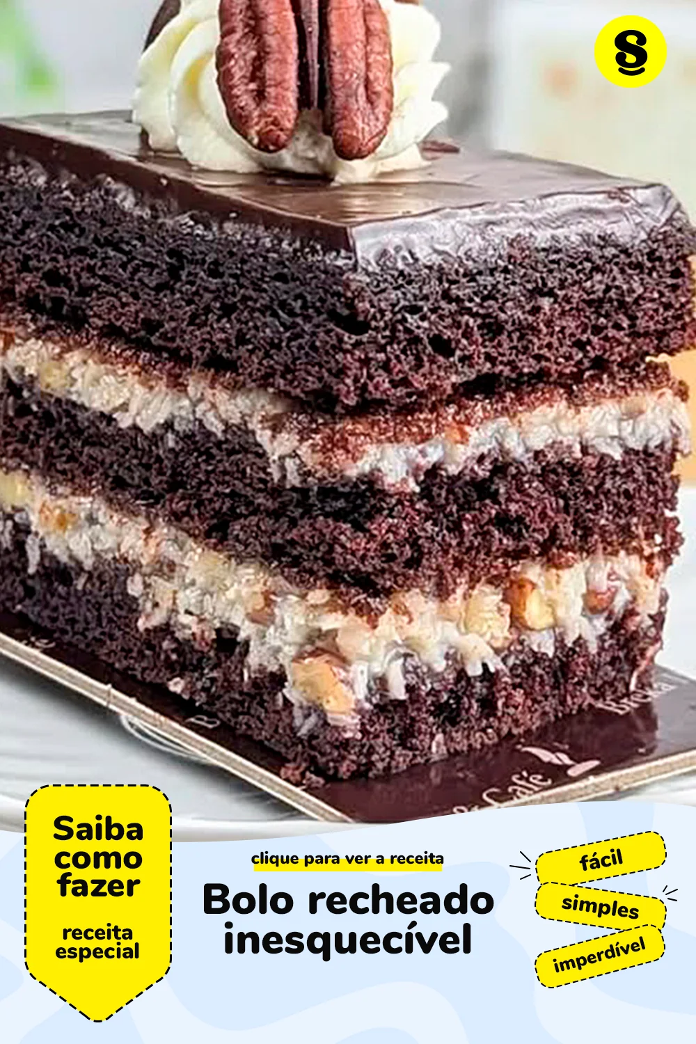 Receita de bolo recheado
