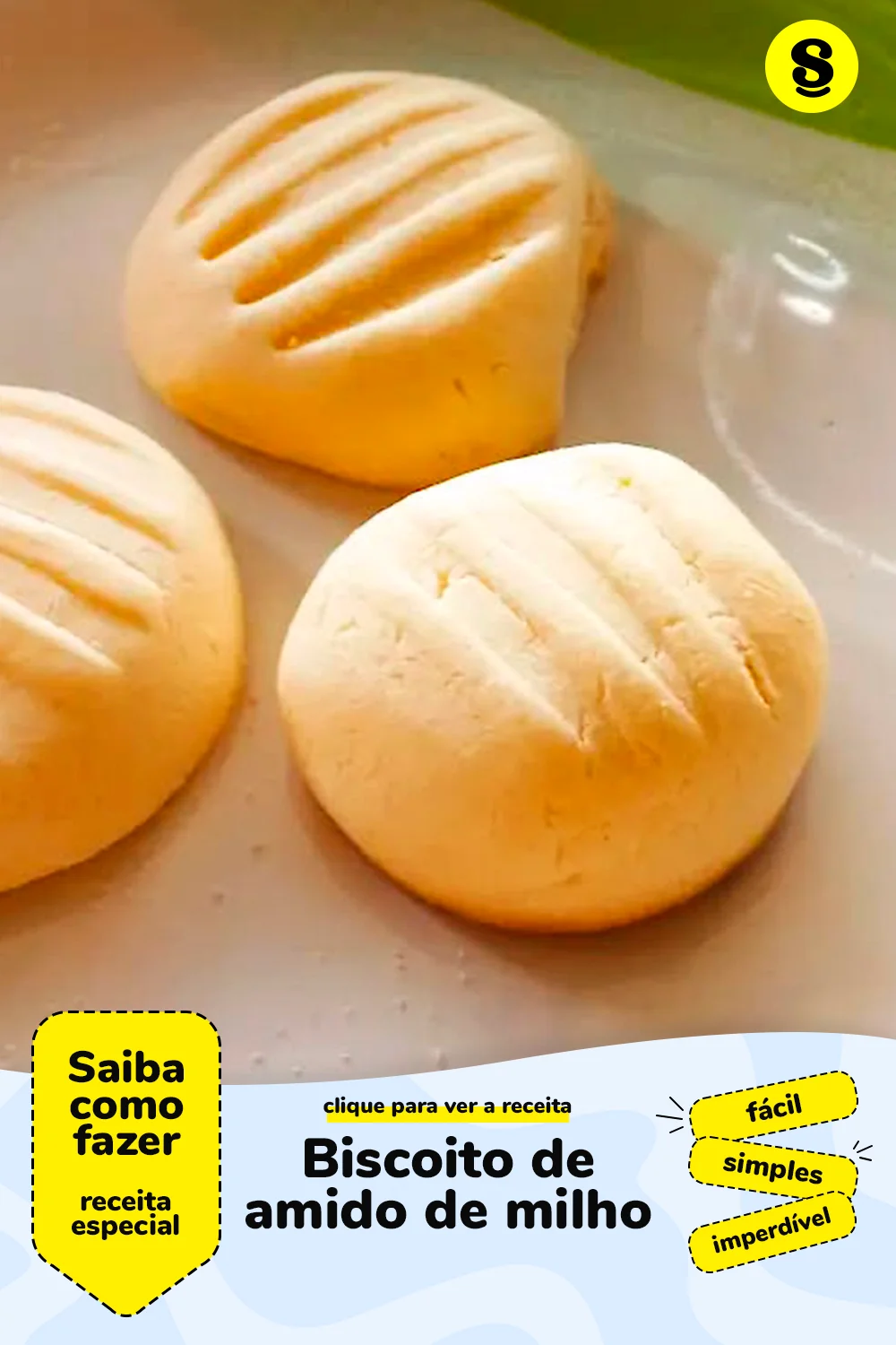 Receita de biscoito de amido de milho