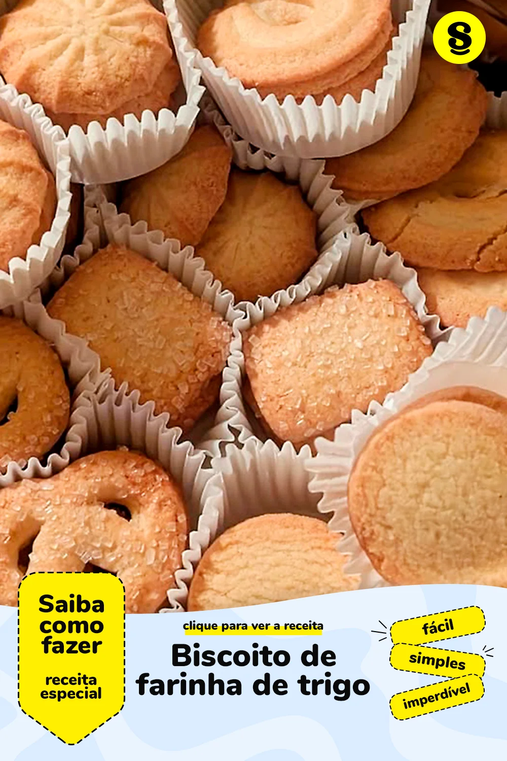 Receita de biscoito de farinha de trigo