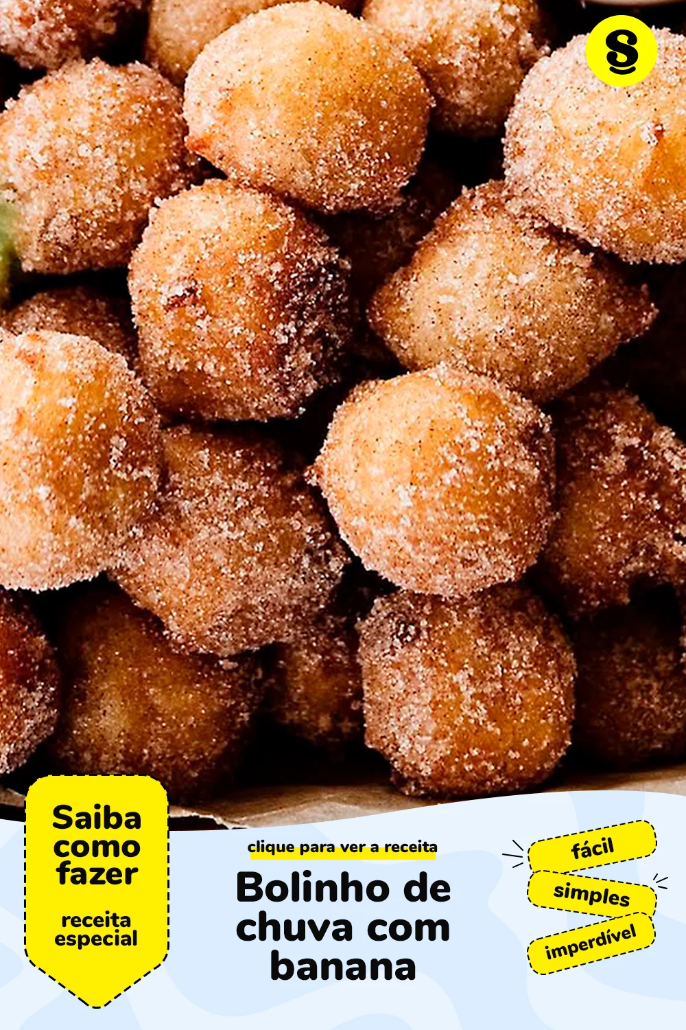 Receita de bolinho de chuva com banana