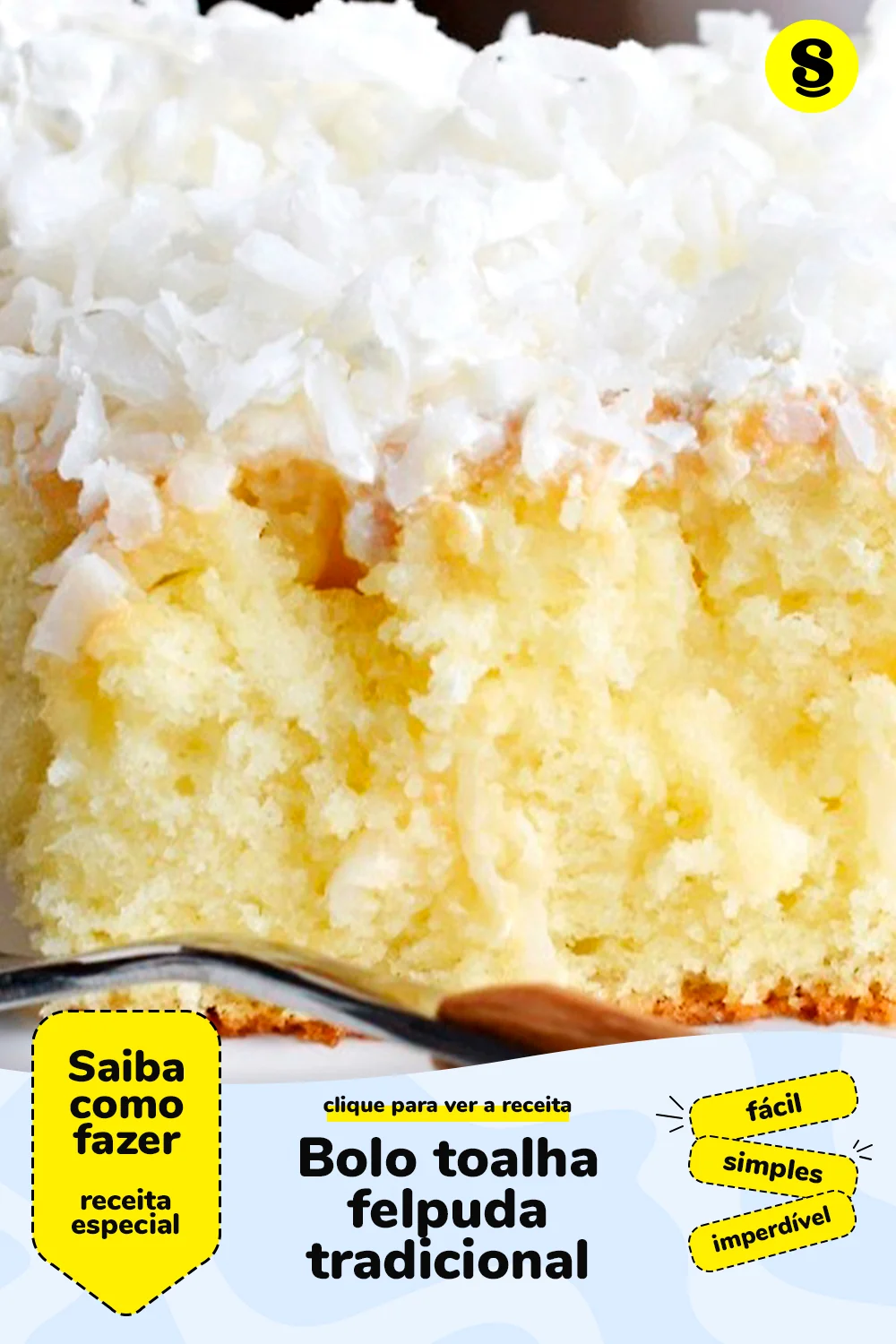 Receita de bolo toalha felpuda