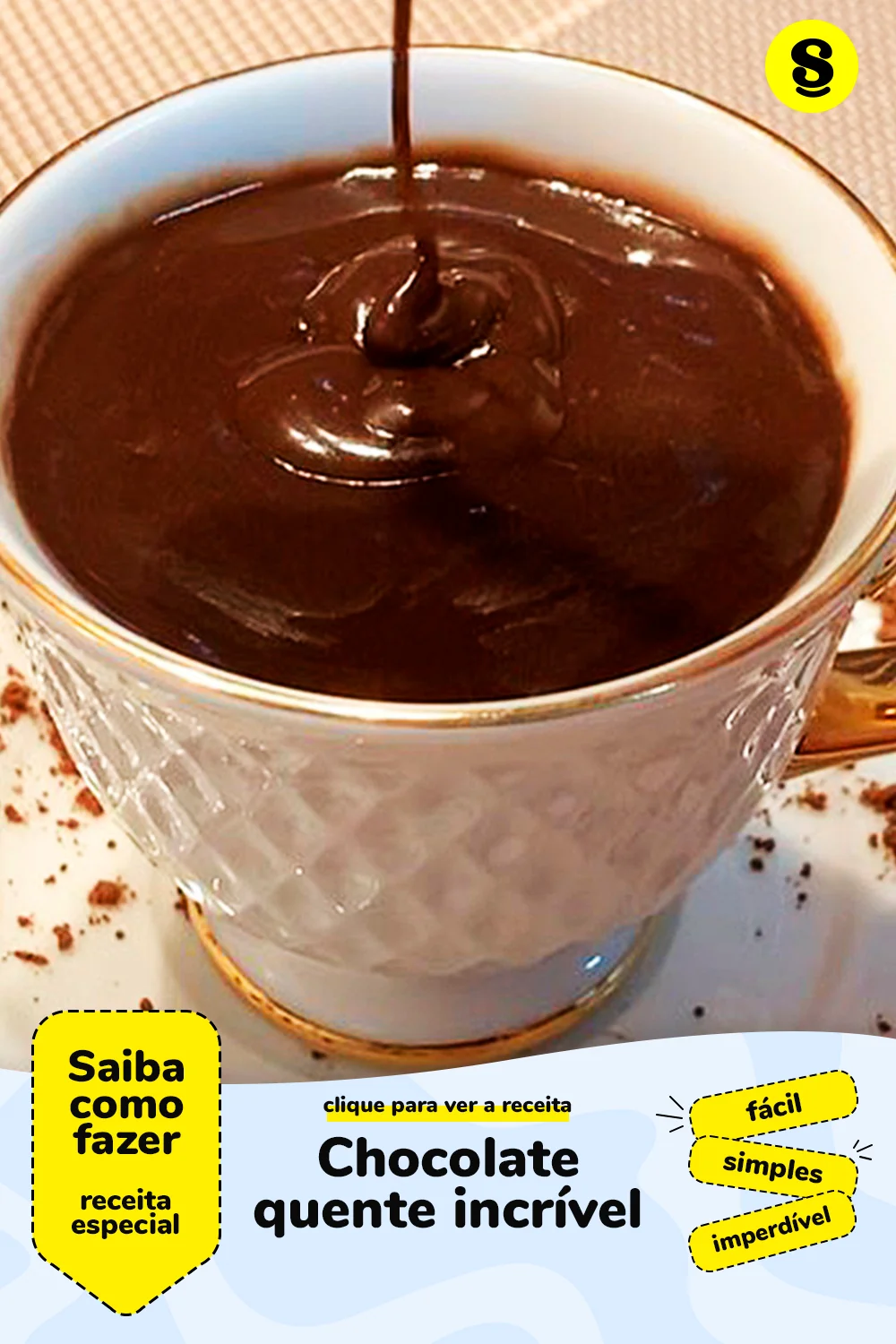 Receita de chocolate quente