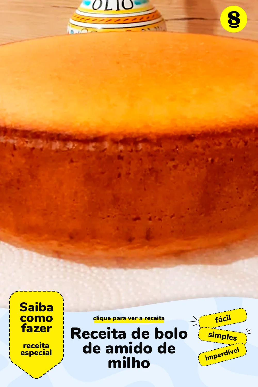 Receita de bolo de amido de milho
