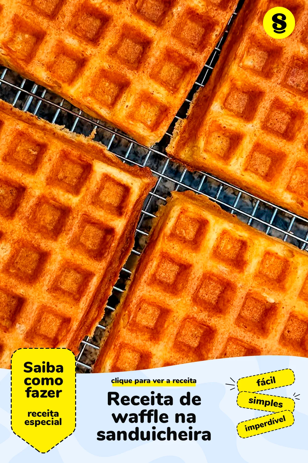 Receita de waffle na sanduicheira