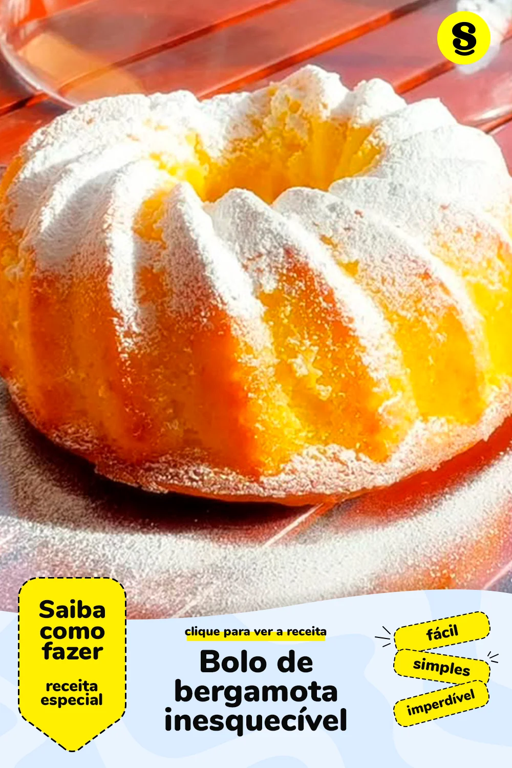 Receita de bolo de bergamota