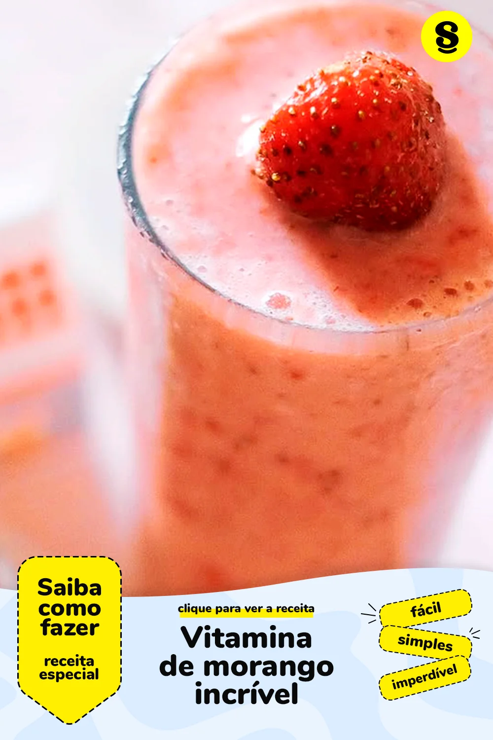 Receita de vitamina de morango
