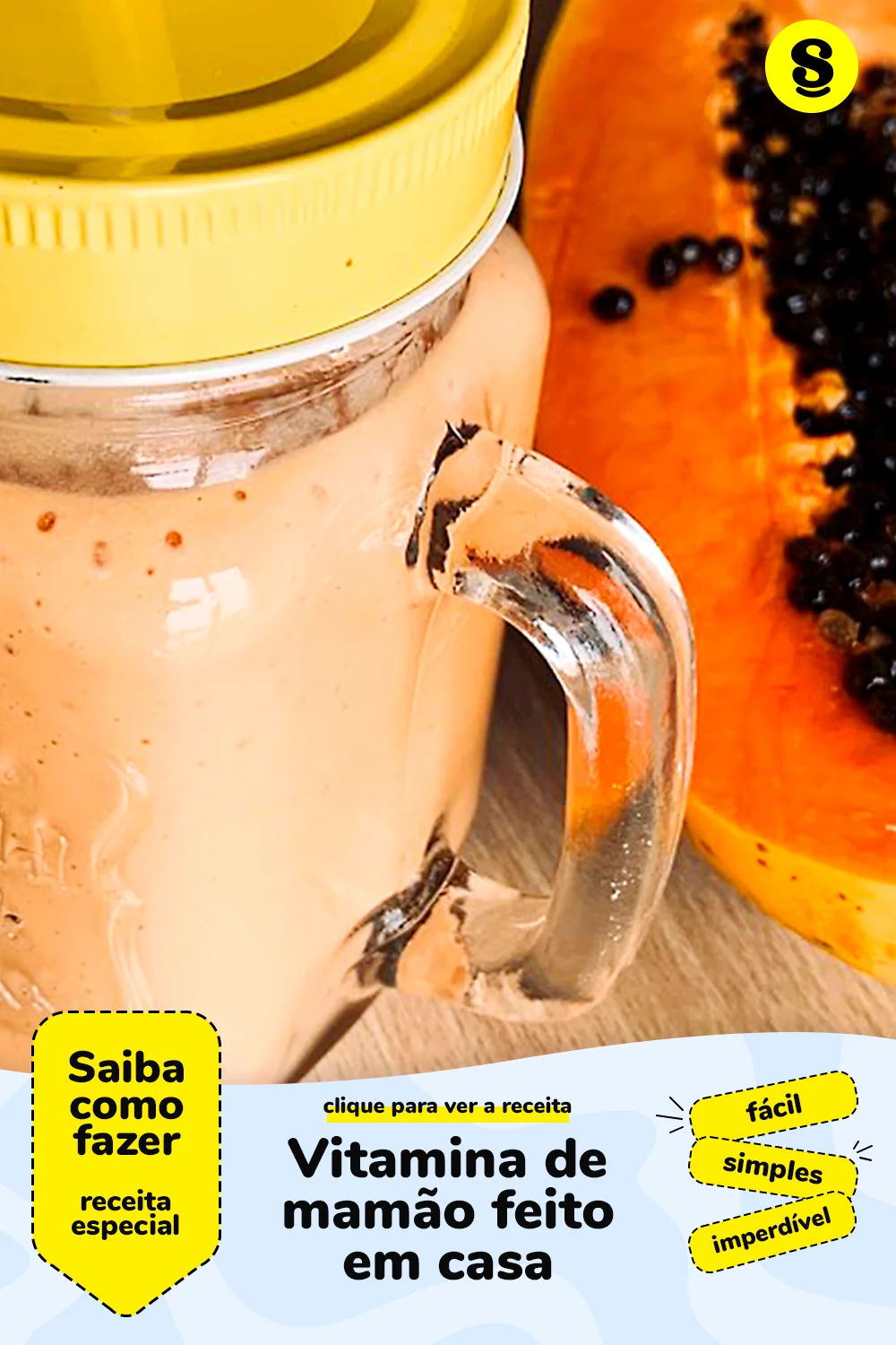 Receita de vitamina de mamão