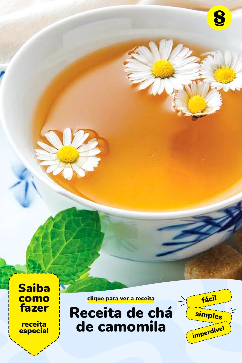 Receita de chá de camomila