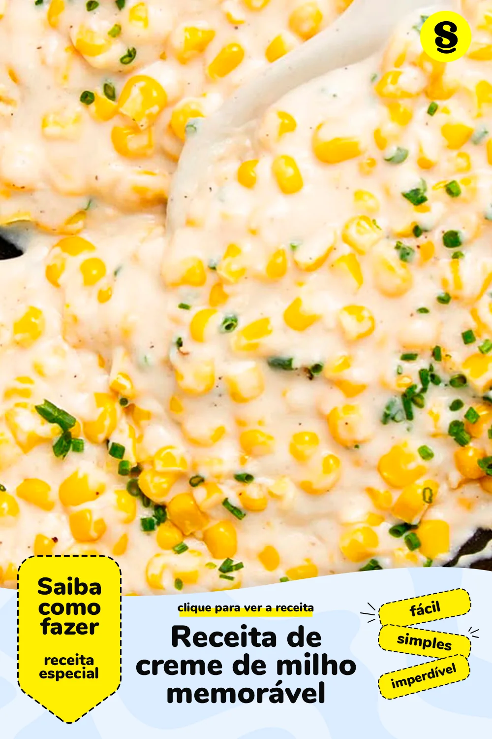 Receita de creme de milho