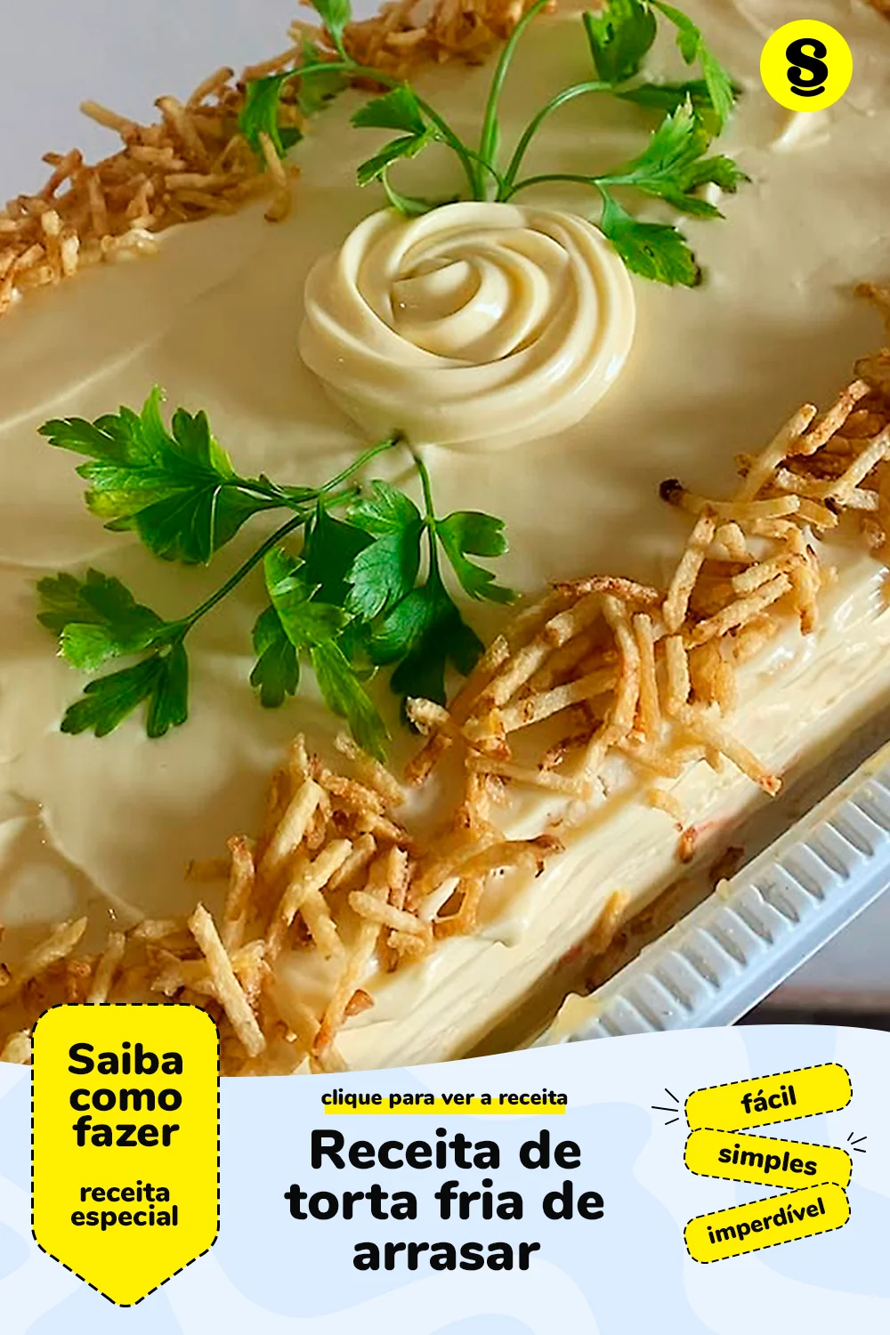 Receita de torta fria