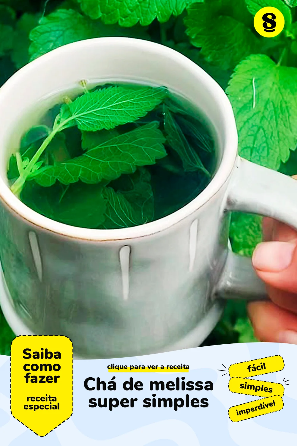Receita de chá de melissa
