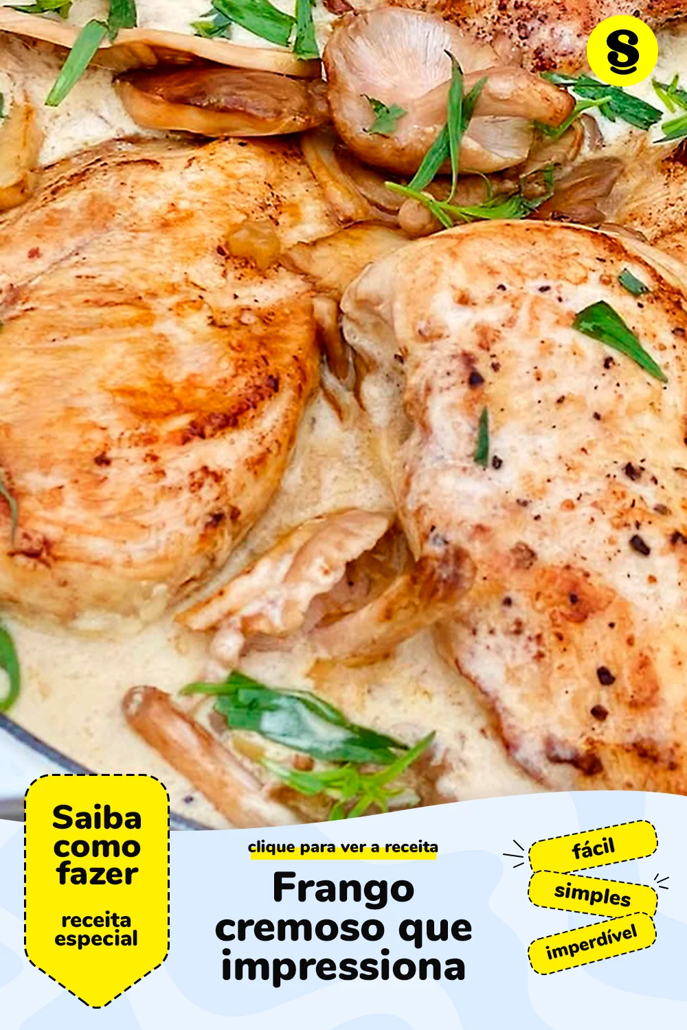 Receita de frango cremoso