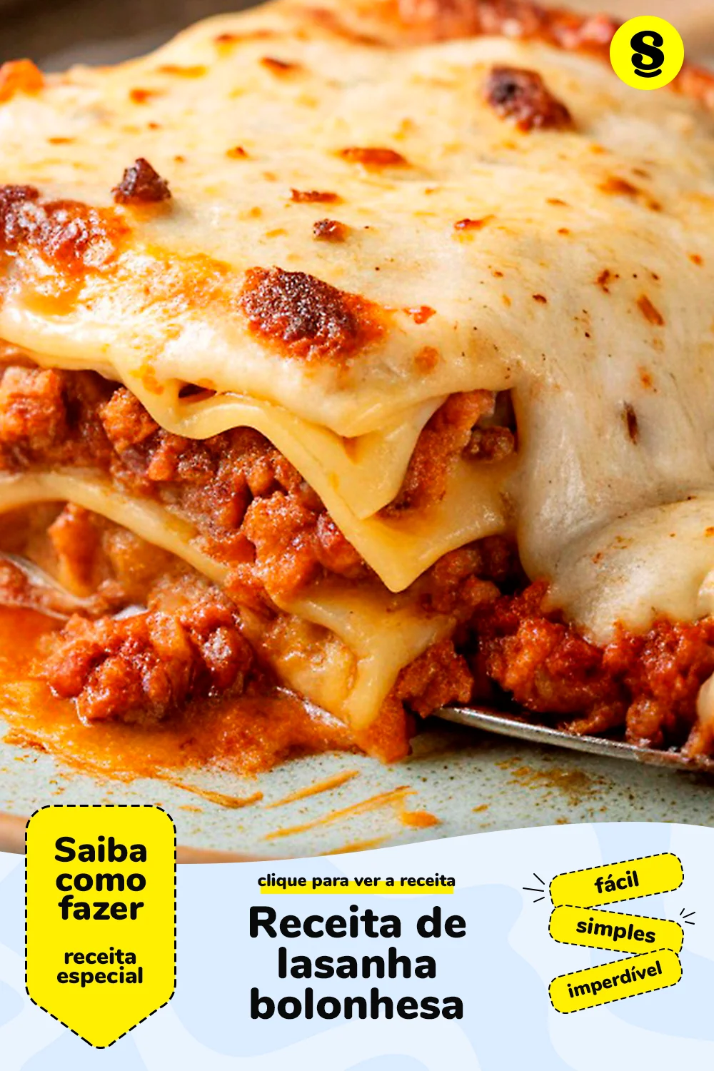 Receita de lasanha bolonhesa
