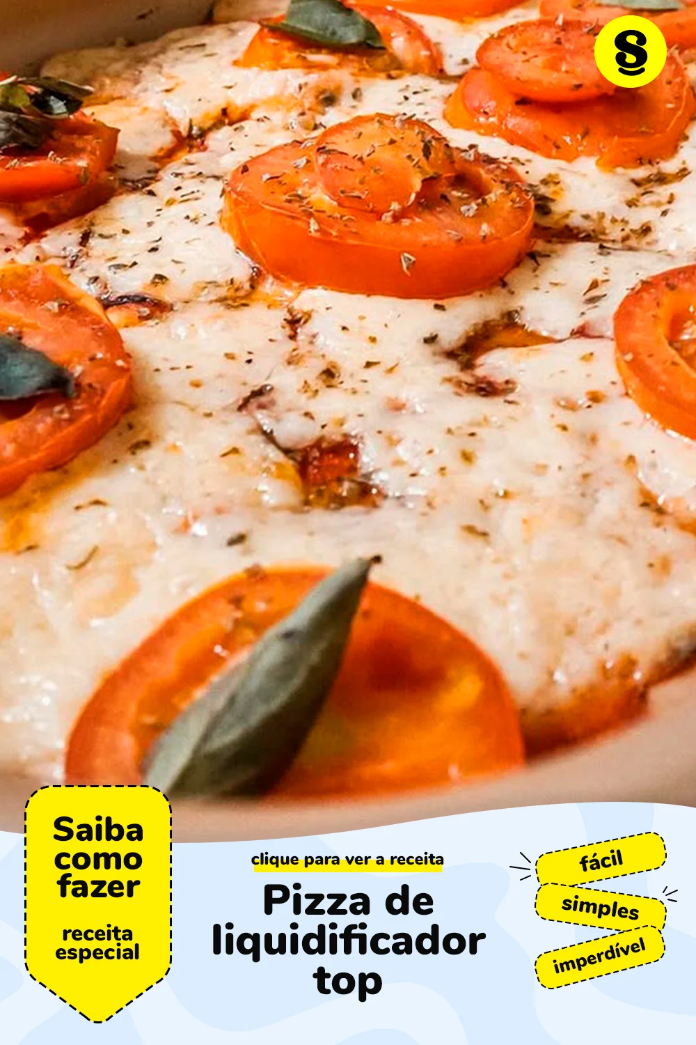 Receita de pizza de liquidificador