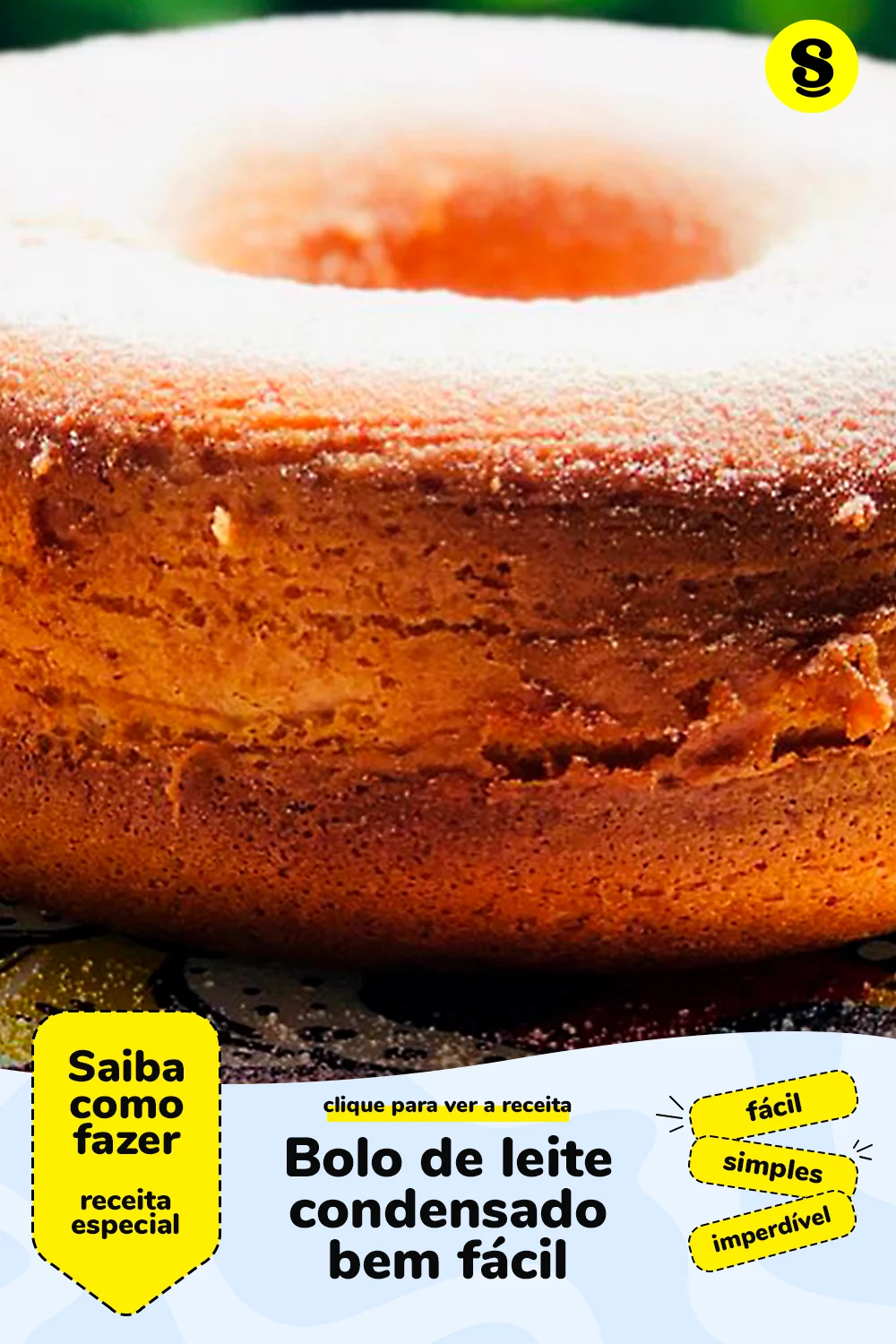 Receita de bolo de leite condensado