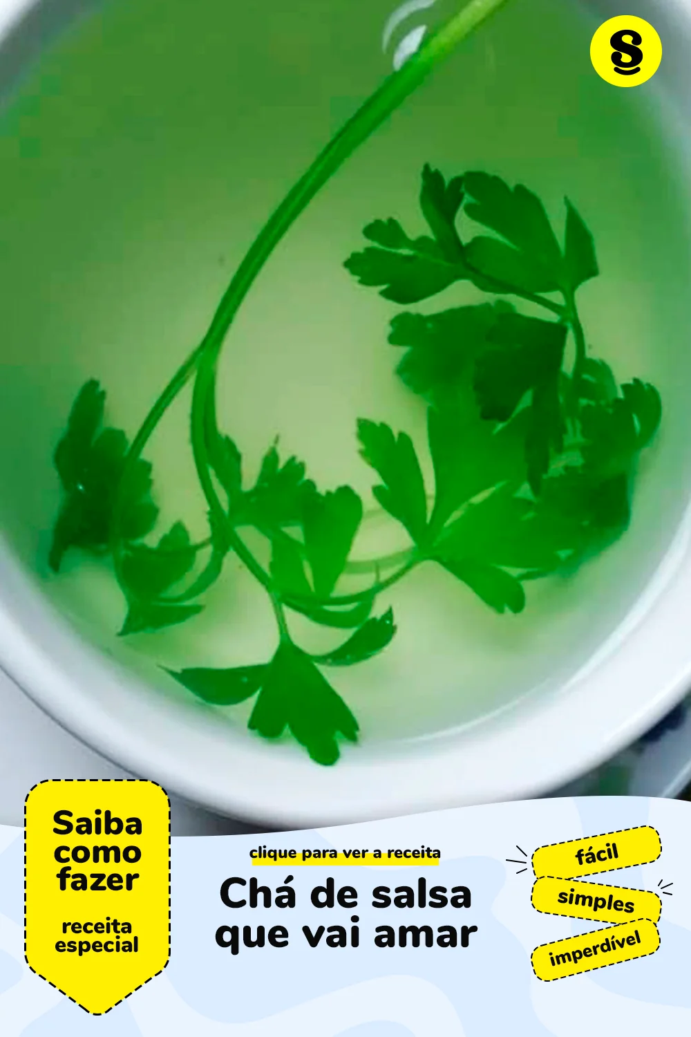 Receita de chá de salsa