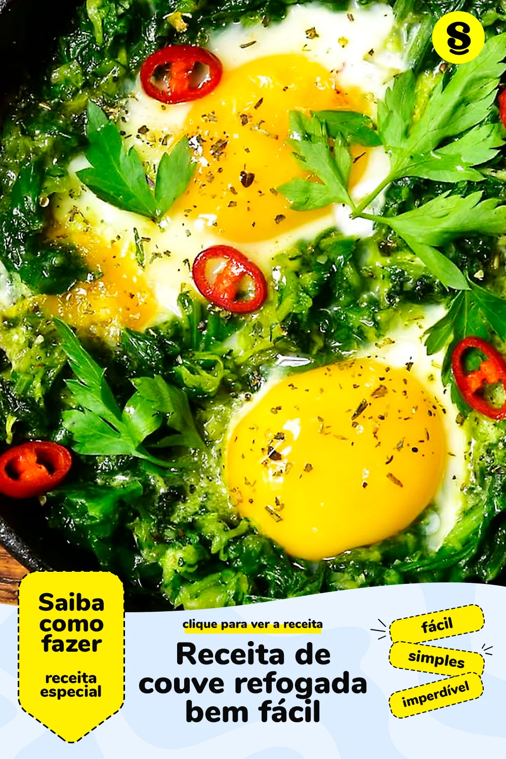 Receita de couve refogada