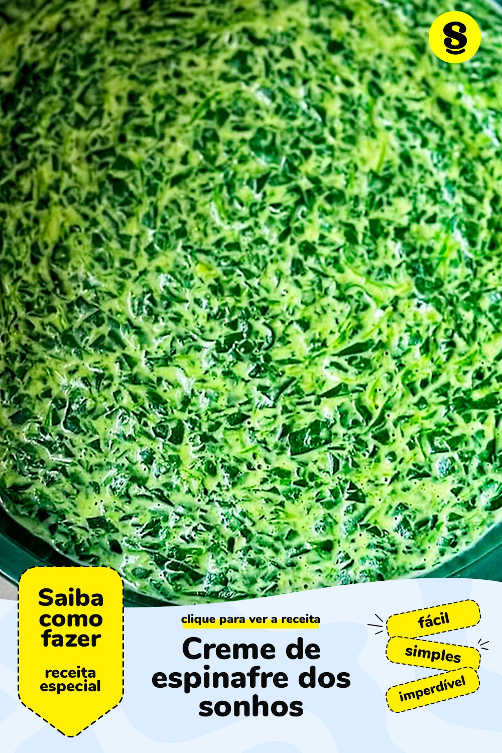 Receita de creme de espinafre