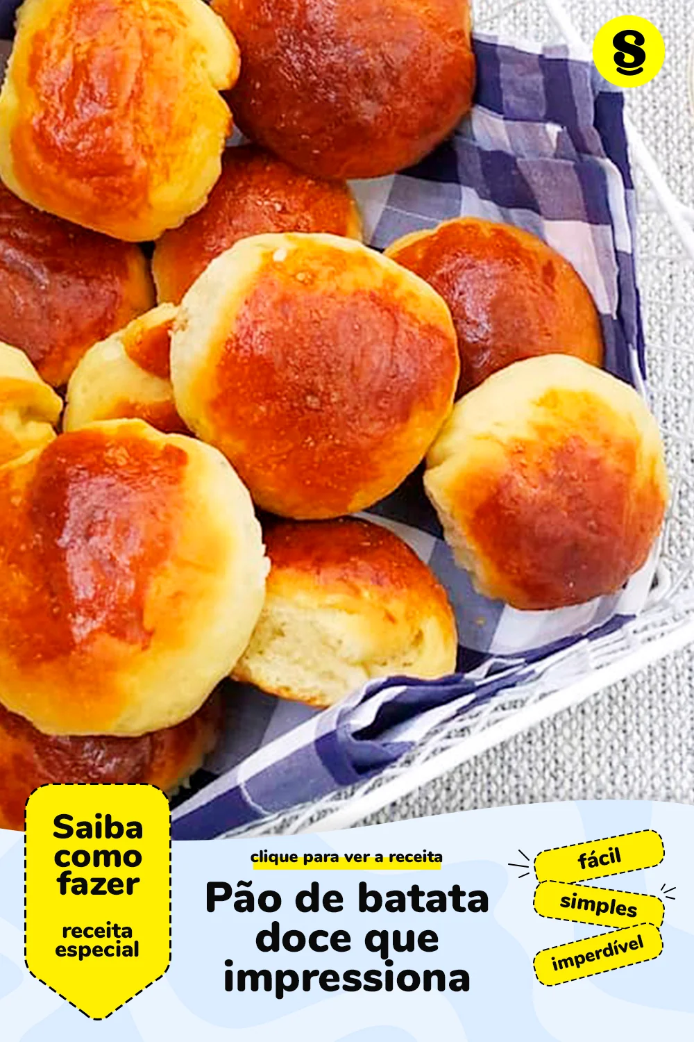 Receita de pão de batata doce