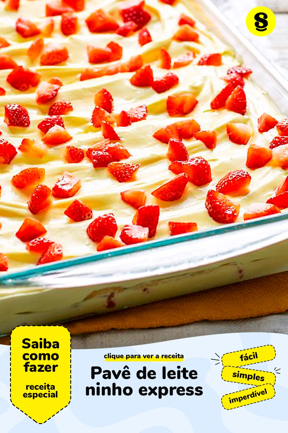 Receita de pavê de leite ninho