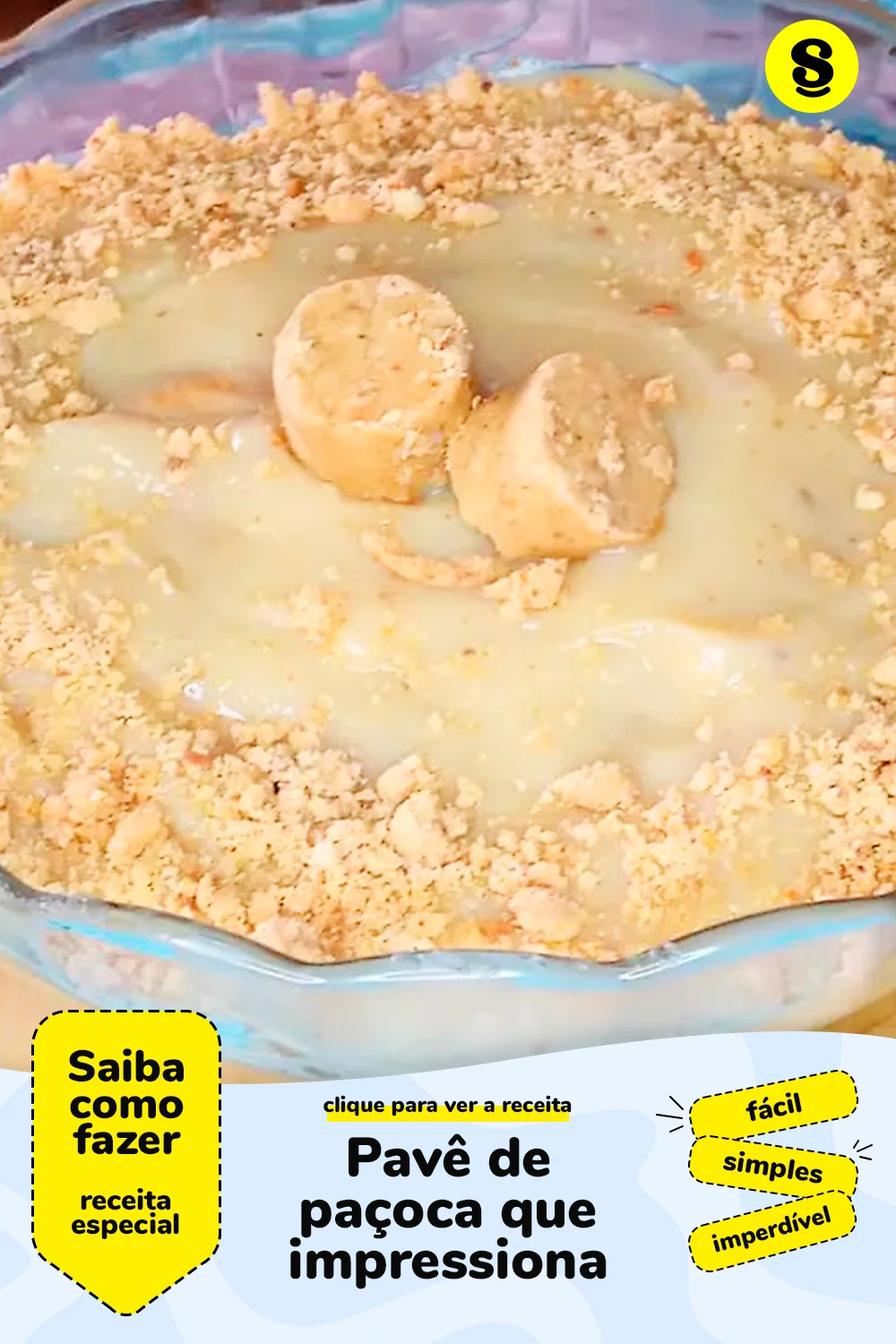 Receita de pavê de paçoca